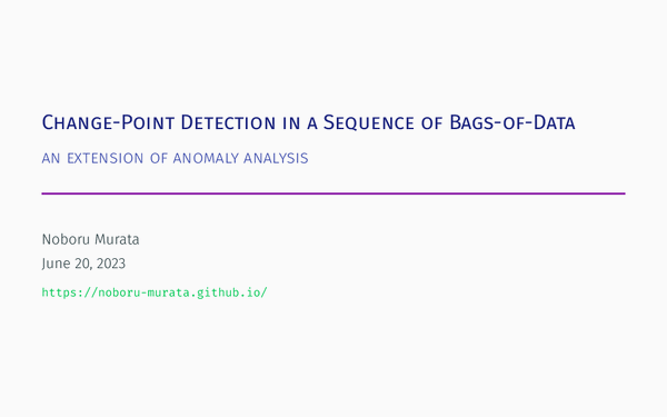 Change-Point Detection in a Sequence of Bags-of-Data