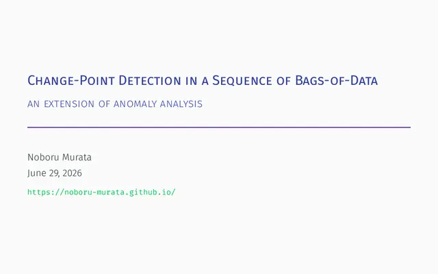 Change-Point Detection in a Sequence of Bags-of-Data